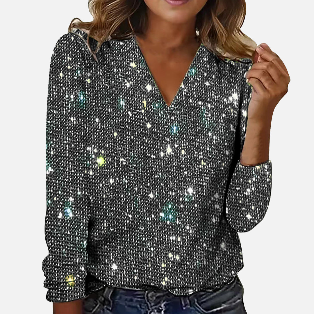 Daisy | V-Neck Diamond Blouse