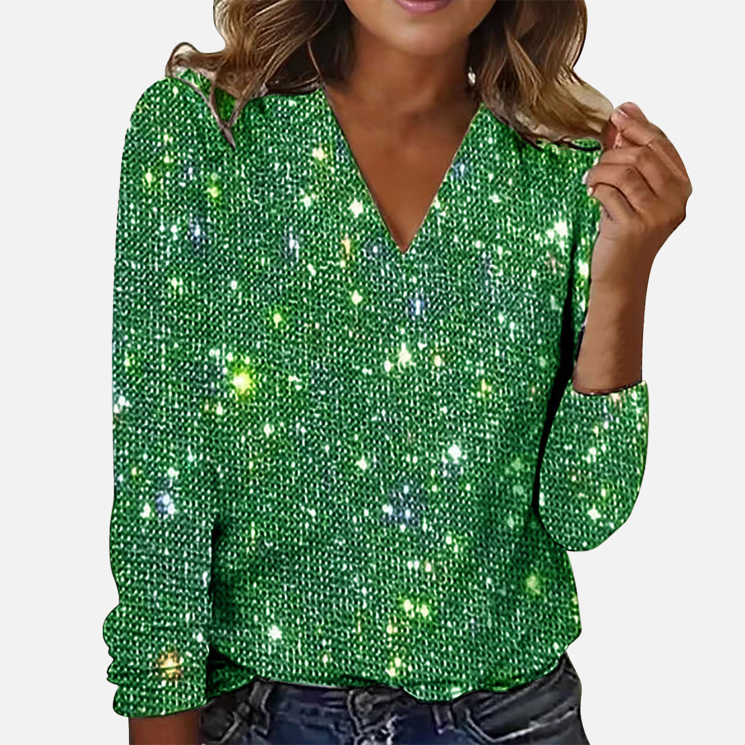 Daisy | V-Neck Diamond Blouse